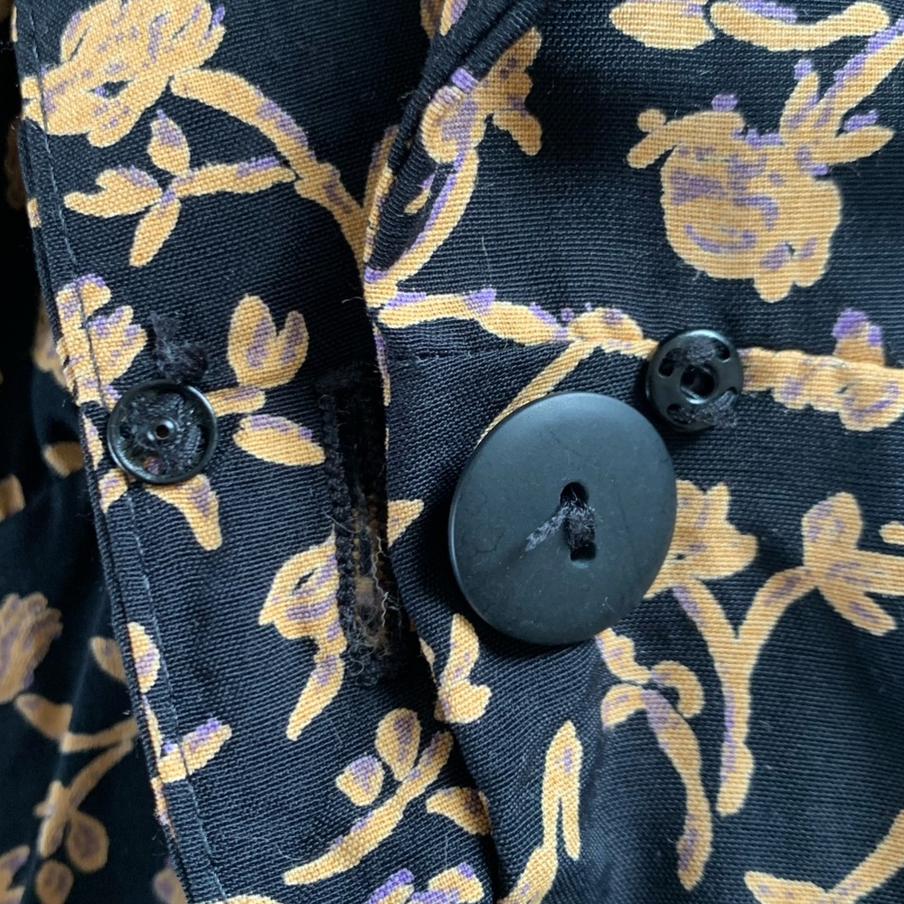 Hugo Buscati SZ 14 Vintage Brown/Black Floral MIDI Dress - Picture 11 of 14